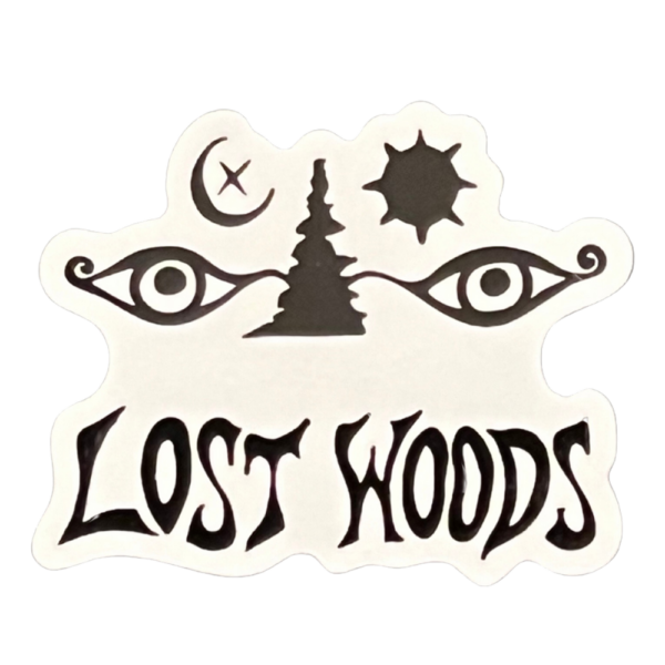lost woods music festival logo sticker